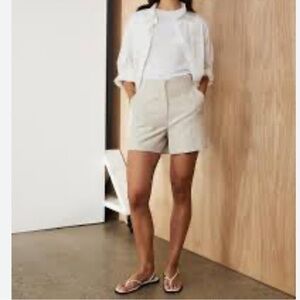 COS Creme Highrise Shorts Size Euro 34 Cotton